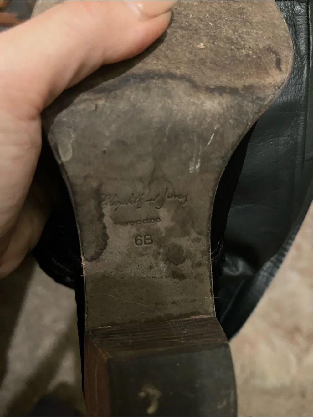 Elizabeth and James Black Velvet Boots